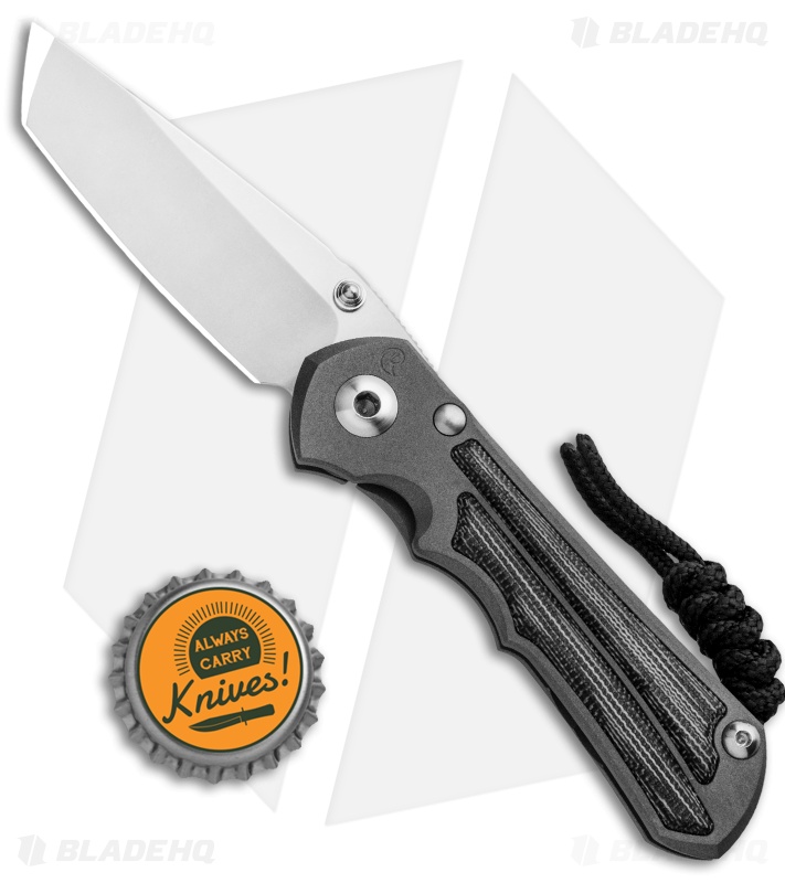 Chris Reeve Knives Small Inkosi Tanto Frame Lock Knife Black Micarta (2.75" SW)