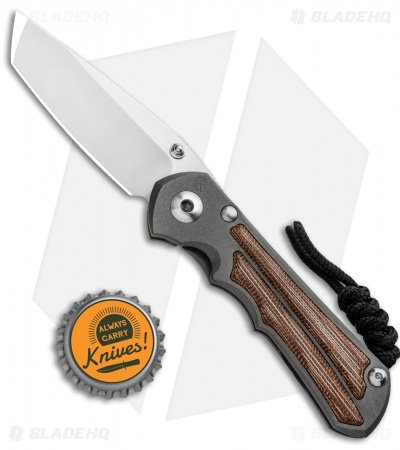 Chris Reeve Knives Small Inkosi Tanto Frame Lock Knife Natural Canvas (2.75" SW)