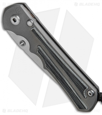 Chris Reeve Knives Large Inkosi Knife Black Canvas Micarta Inlays (3.5" SW) CRK