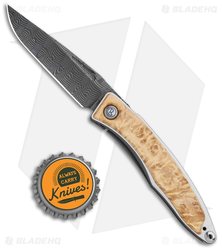 Chris Reeve Mnandi Folding Knife Box Elder Burl Inlay (2.75