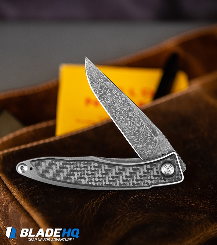 Chris Reeve Mnandi Gentleman's Knife Carbon Fiber (2.75" Raindrop Damascus) 