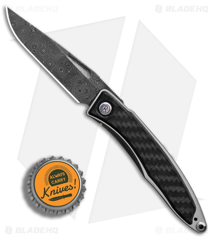 Chris Reeve Mnandi Gentleman's Knife Carbon Fiber (2.75" Raindrop Damascus) 