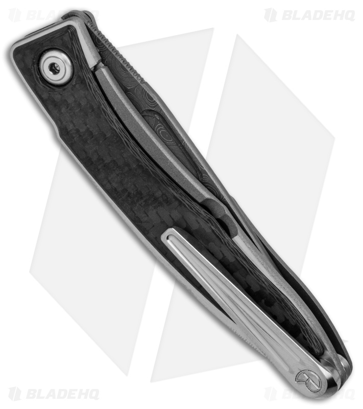 Chris Reeve Mnandi Gentleman's Knife Carbon Fiber (2.75" Raindrop Damascus) 