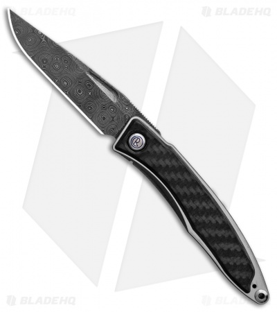 Chris Reeve Mnandi Gentleman's Knife Carbon Fiber (2.75" Raindrop Damascus) 