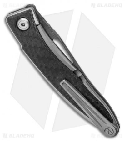 Chris Reeve Mnandi Gentleman's Knife Carbon Fiber (2.75" Ladder Damascus) 