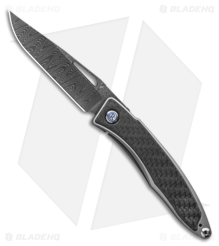 Chris Reeve Mnandi Gentleman's Knife Carbon Fiber (2.75" Ladder Damascus) 