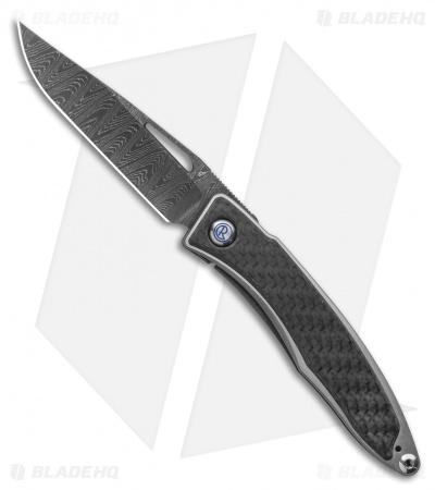 Chris Reeve Mnandi Gentleman's Knife Carbon Fiber (2.75" Ladder Damascus) 