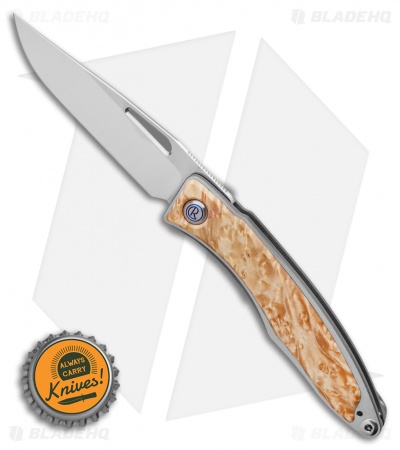 Chris Reeve Mnandi Knife Box Elder Burl (2.75" Satin S45VN)