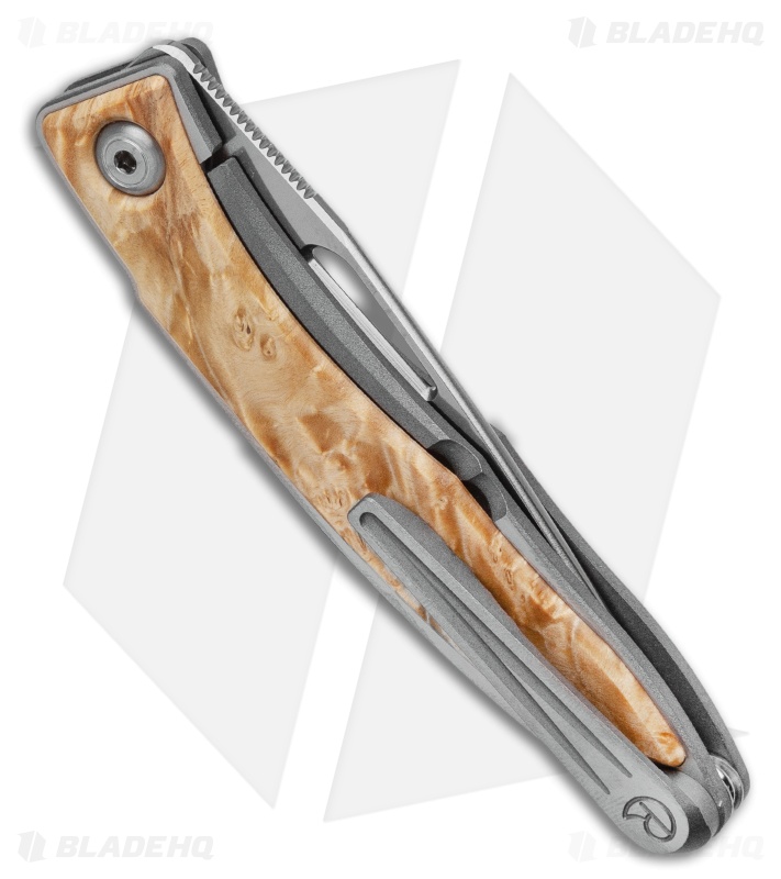 Chris Reeve Mnandi Knife Box Elder Burl (2.75" Satin S45VN)