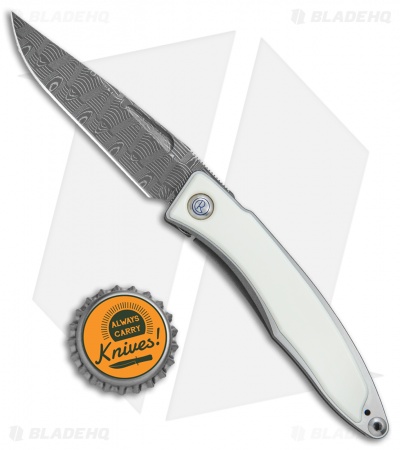 Chris Reeve Mnandi Knife Mammoth Inlay (2.75" Basketweave Damascus)