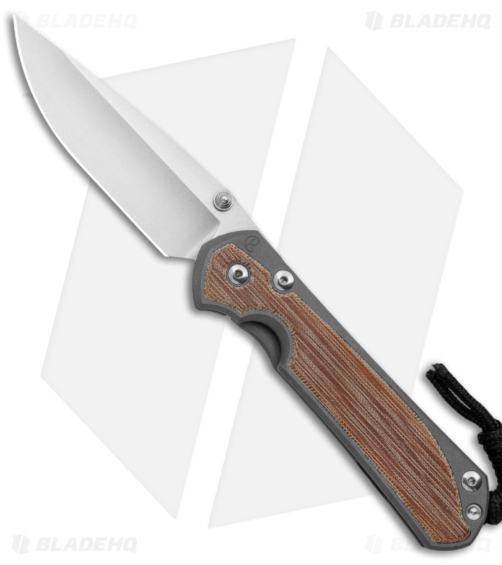 Chris Reeve Large Sebenza 31 MagnaCut  Knife Natural Micarta (3.625" Stonewash)