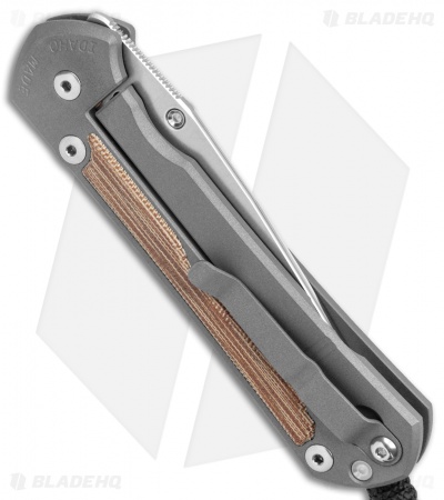 Chris Reeve Large Sebenza 31 MagnaCut  Knife Natural Micarta (3.625" Stonewash)