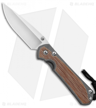 Chris Reeve Large Sebenza 31 MagnaCut  Knife Natural Micarta (3.625" Stonewash)