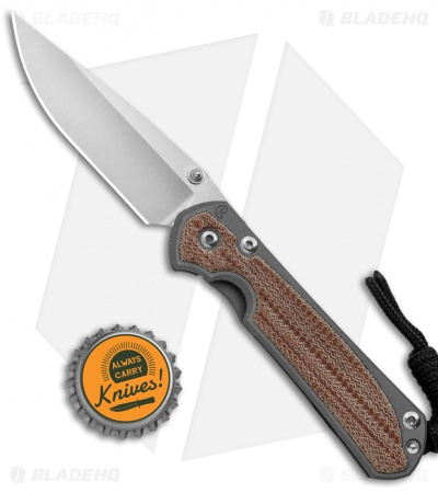 Chris Reeve Small Sebenza 31 Knife Natural Micarta (2.94" Stonewash)