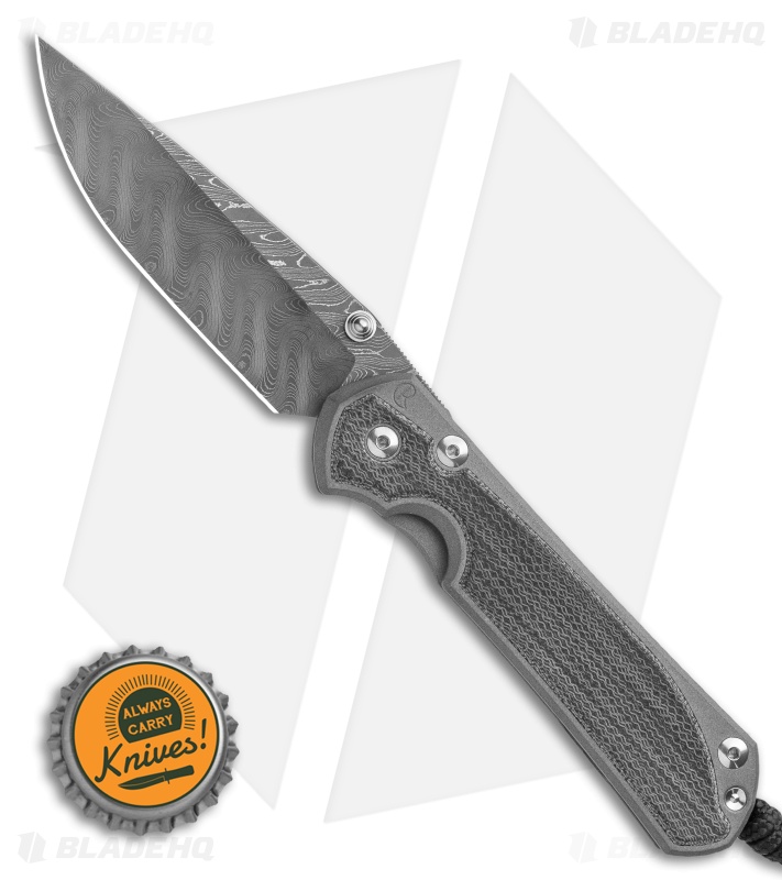 Chris Reeve Large Sebenza 31 Black Micarta (3.6" Boomerang Damascus)