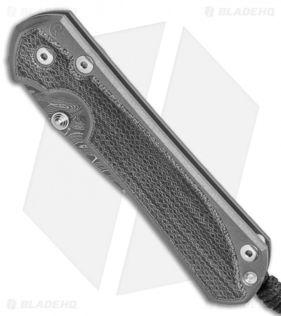Chris Reeve Large Sebenza 31 Black Micarta (3.6" Boomerang Damascus)