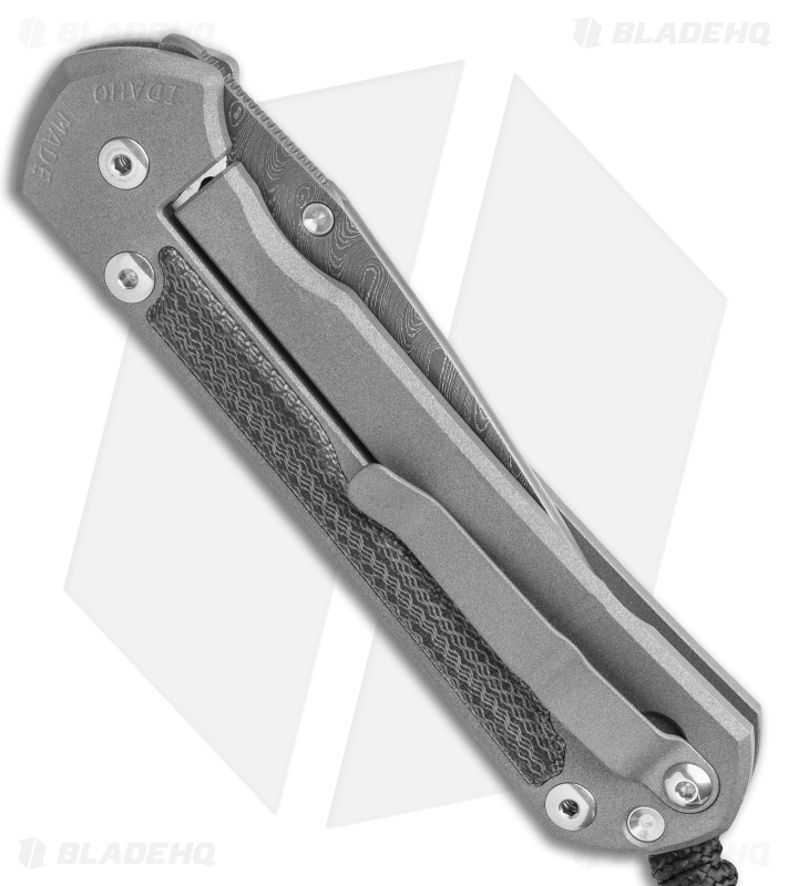 Chris Reeve Large Sebenza 31 Black Micarta (3.6" Boomerang Damascus)