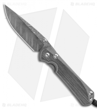 Chris Reeve Large Sebenza 31 Black Micarta (3.6" Boomerang Damascus)