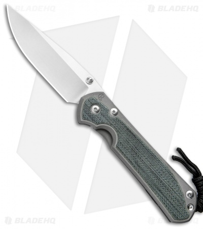Chris Reeve Large Sebenza 31 Frame Lock Knife Black Micarta (3.625" Stonewash)