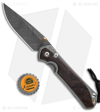 Chris Reeve  Large Sebenza 31 Bog Oak Double Lug (3.625" Boomerang Damascus)