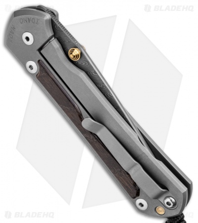 Chris Reeve  Large Sebenza 31 Bog Oak Double Lug (3.625" Boomerang Damascus)