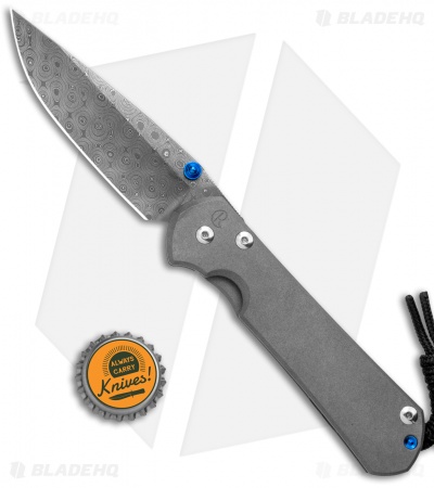 Chris Reeve Large Sebenza 31 Frame Lock Knife Ti (3.625" Raindrop Damascus)