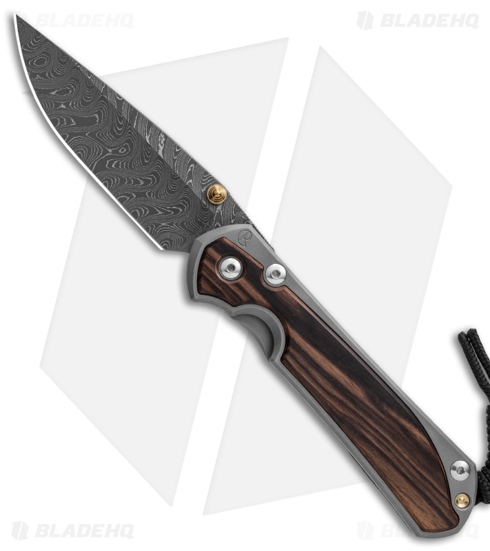 Chris Reeve Large Sebenza 31 Knife Macassar Ebony  (3.625" Boomerang Dam.)