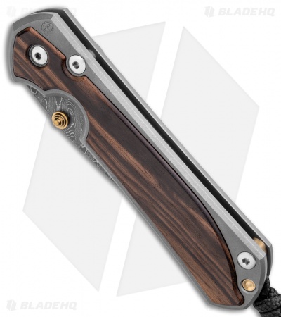 Chris Reeve Large Sebenza 31 Knife Macassar Ebony  (3.625" Boomerang Dam.)
