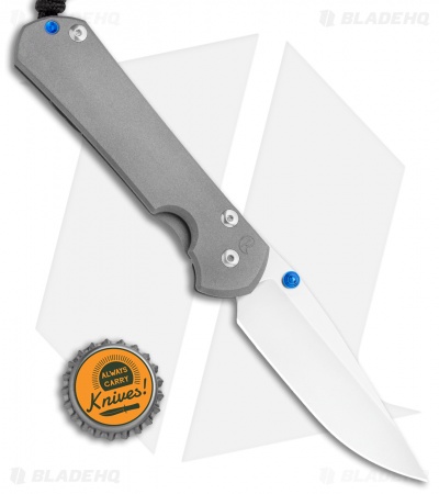 Chris Reeve Left-Hand Large Sebenza 31 Frame Lock Knife Ti (3.625" Stonewash)