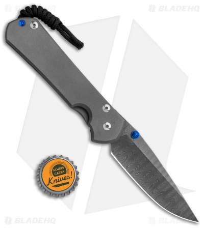 Chris Reeve Left-Hand Large Sebenza 31 Knife Ti (3.6" Ladder Damascus)