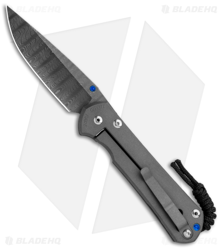Chris Reeve Left-Hand Large Sebenza 31 Knife Ti (3.6" Ladder Damascus)