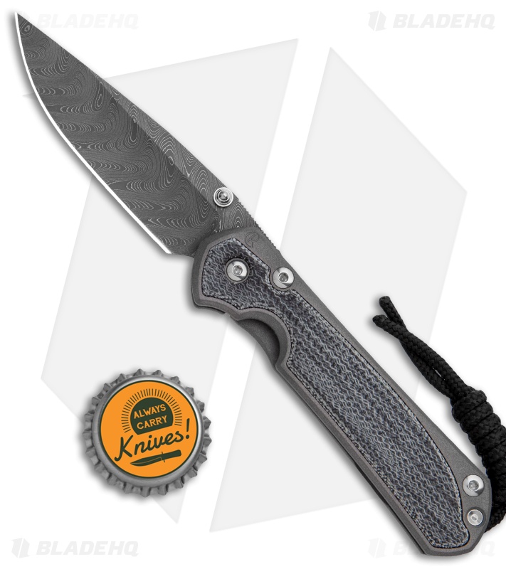 Chris Reeve Small Sebenza 31 Knife Black Micarta Double Lug (Boomerang Damascus)