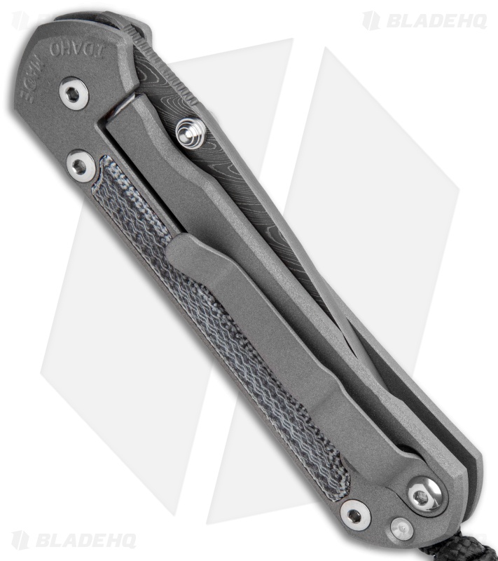 Chris Reeve Small Sebenza 31 Knife Black Micarta Double Lug (Boomerang Damascus)