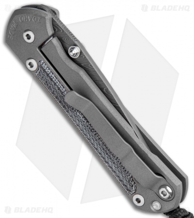 Chris Reeve Small Sebenza 31 Knife Black Micarta Double Lug (Boomerang Damascus)