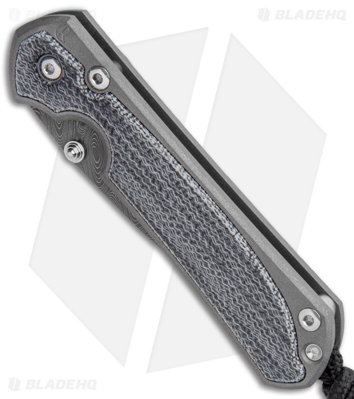 Chris Reeve Small Sebenza 31 Knife Black Micarta Double Lug (Boomerang Damascus)