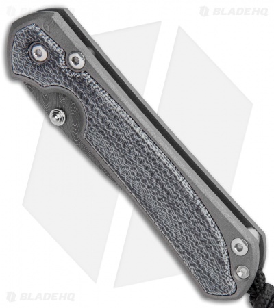 Chris Reeve Small Sebenza 31 Knife Black Micarta Double Lug (Boomerang Damascus)