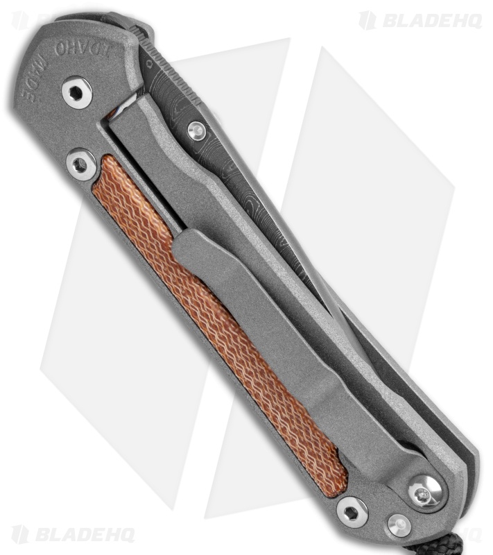Chris Reeve Small Sebenza 31 Knife Natural Micarta (2.94" Boomerang Damascus)