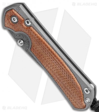 Chris Reeve Small Sebenza 31 Knife Natural Micarta (2.94" Boomerang Damascus)