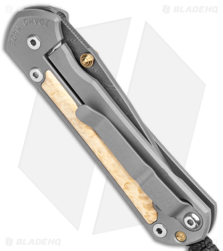 Chris Reeve Small Sebenza 31 Box Elder Double Lug Knife (2.94" Damascus)