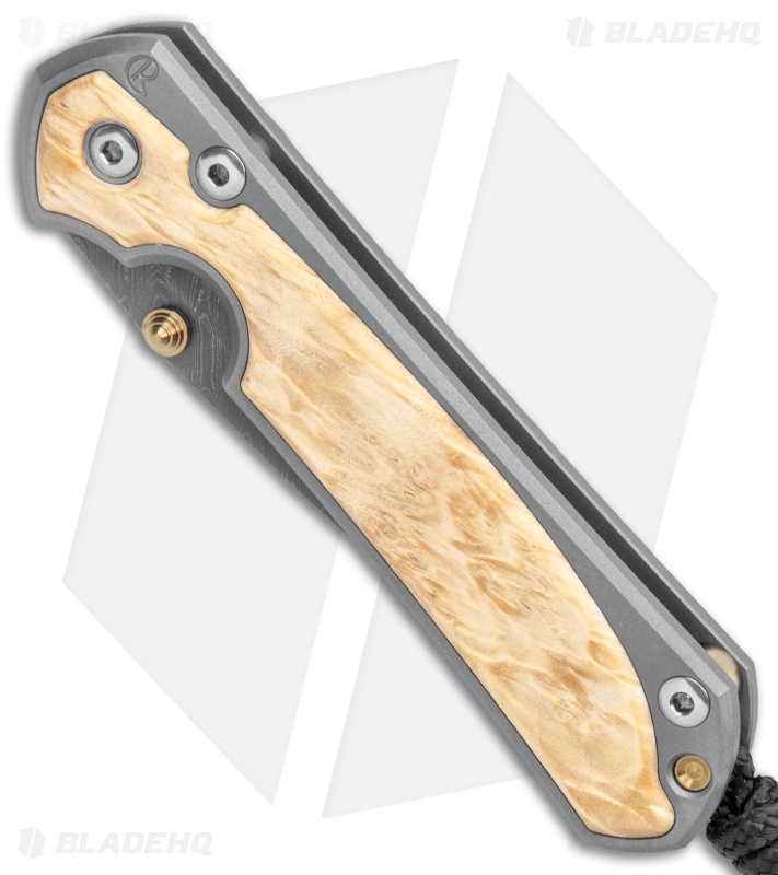 Chris Reeve Small Sebenza 31 Box Elder Double Lug Knife (2.94" Damascus)