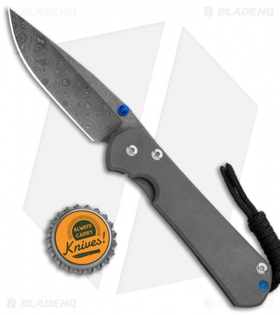 Chris Reeve Small Sebenza 31 Knife Titanium Double Lug (2.94" Raindrop Damascus)