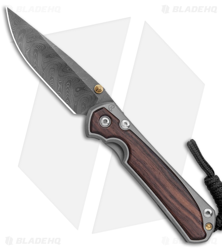 Chris Reeve Small Sebenza 31 Macassar Ebony Double Lug Knife (3.25" Damascus) 