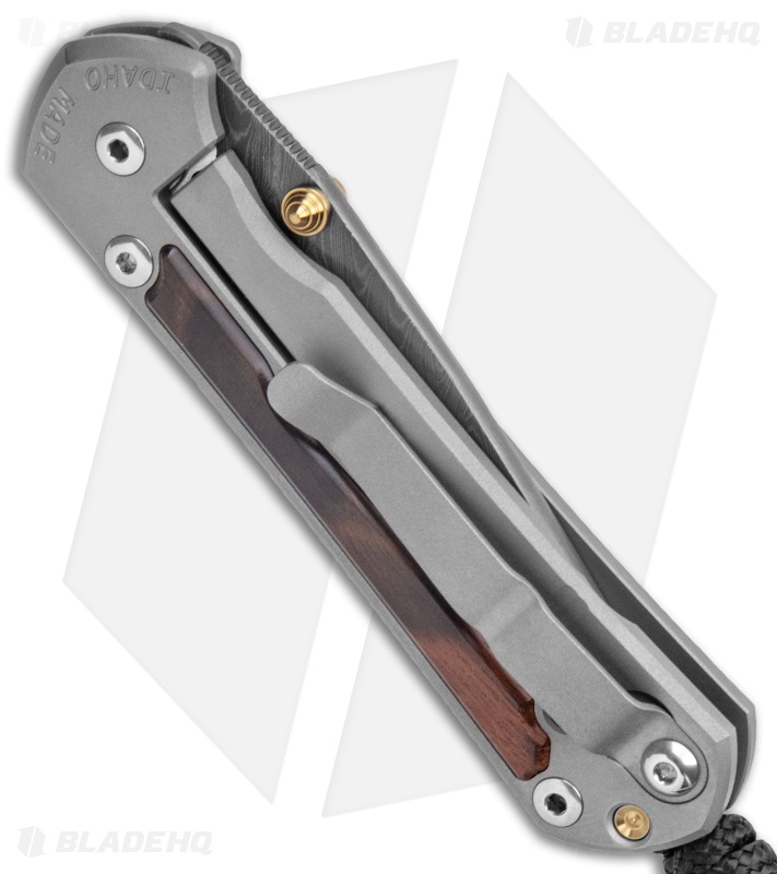 Chris Reeve Small Sebenza 31 Macassar Ebony Double Lug Knife (3.25" Damascus) 