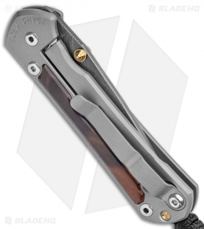 Chris Reeve Small Sebenza 31 Macassar Ebony Double Lug Knife (3.25" Damascus) 