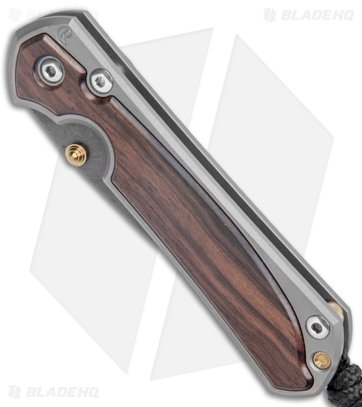 Chris Reeve Small Sebenza 31 Macassar Ebony Double Lug Knife (3.25" Damascus) 