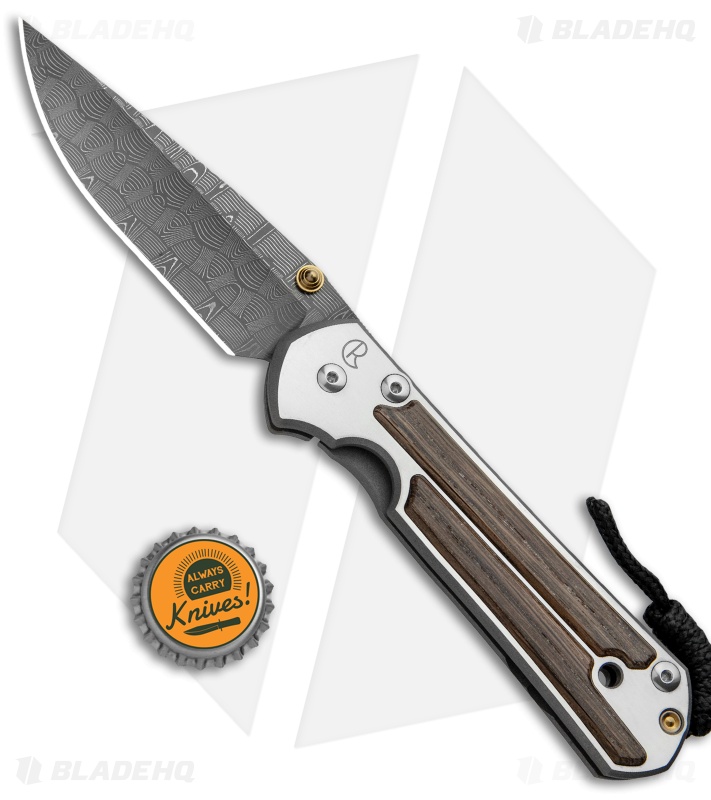 Chris Reeve Large Sebenza 21 - Damascus Knife | Bog Oak | Blade HQ