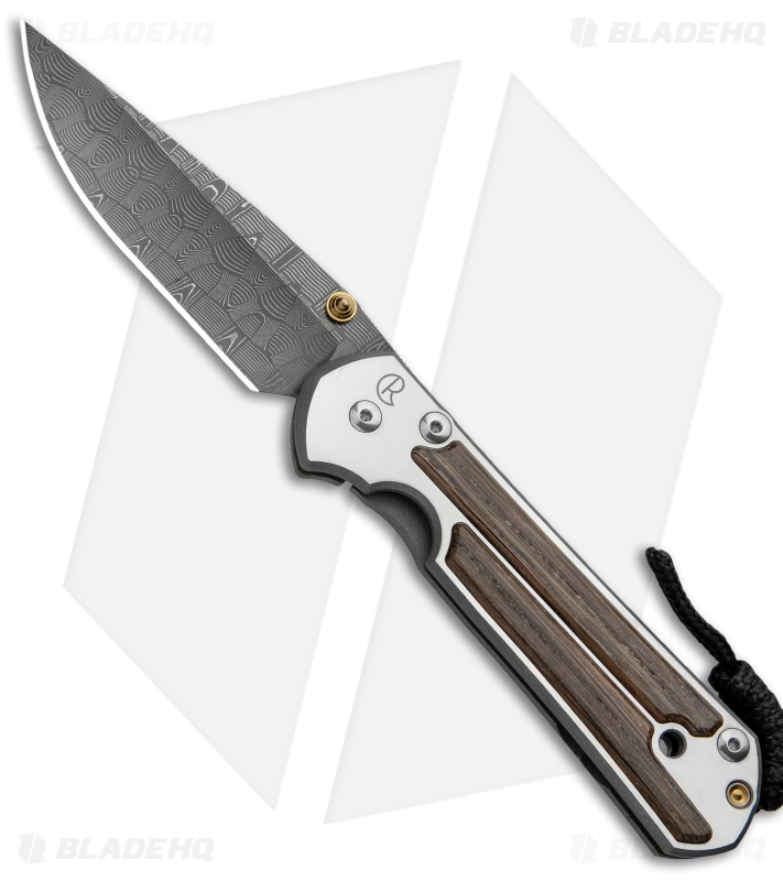 Chris Reeve Large Sebenza 21 - Damascus Knife | Bog Oak | Blade HQ