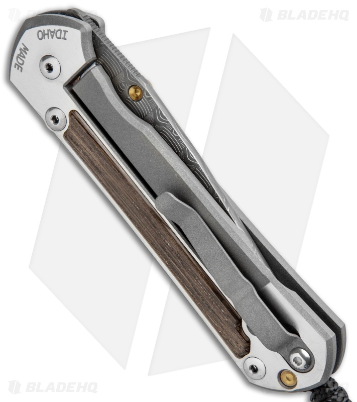 Chris Reeve Large Sebenza 21 - Damascus Knife | Bog Oak | Blade HQ
