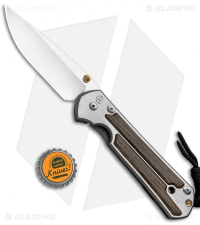 Chris Reeve Large Sebenza 21 Knife w/ Bog Oak Inlays (3.6" Satin) 