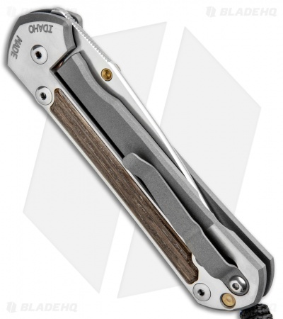 Chris Reeve Large Sebenza 21 Knife w/ Bog Oak Inlays (3.6" Satin) 